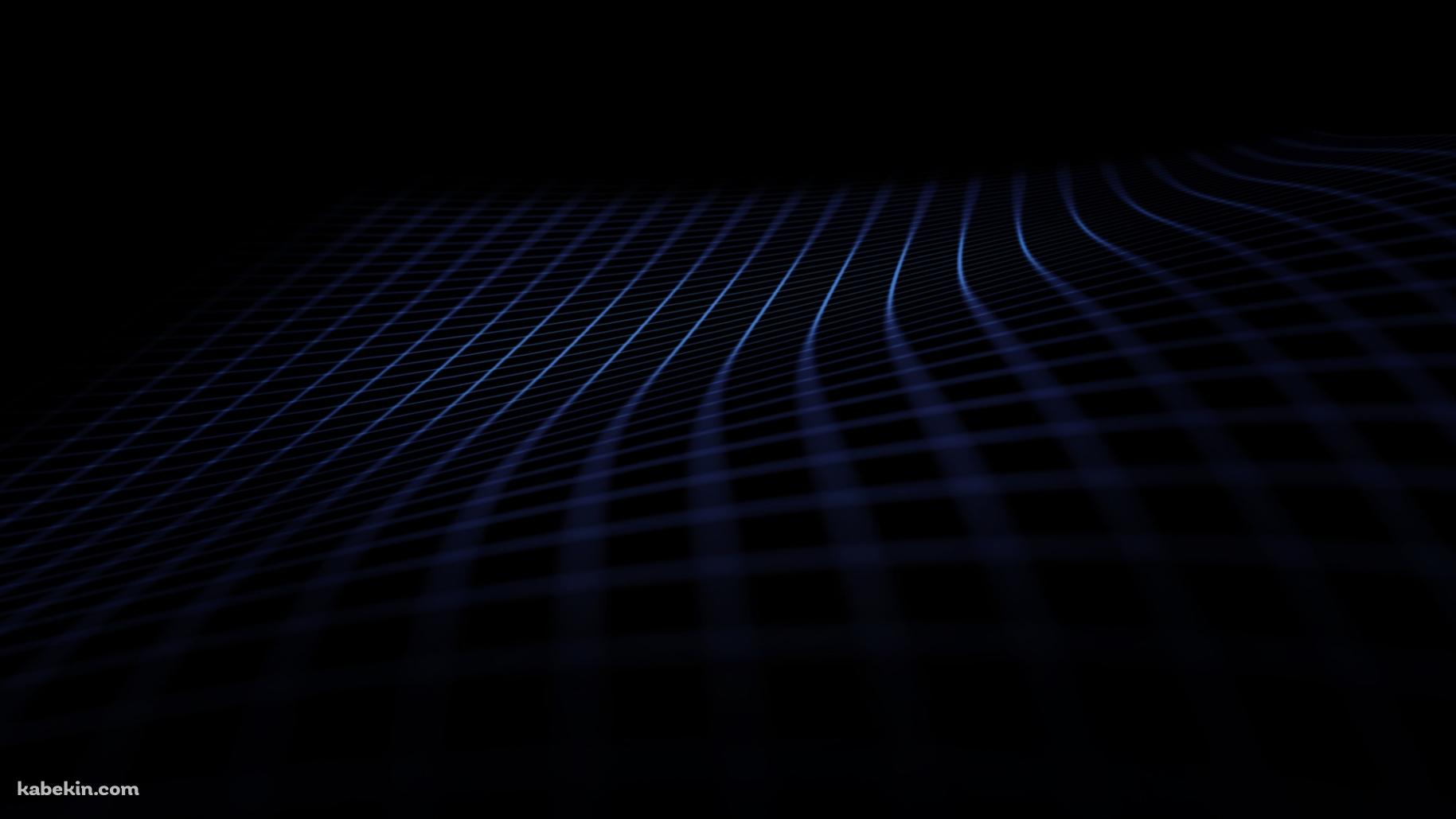 青いグリッド 黒い背景の壁紙(1829px x 1029px) 高画質 PC・デスクトップ用