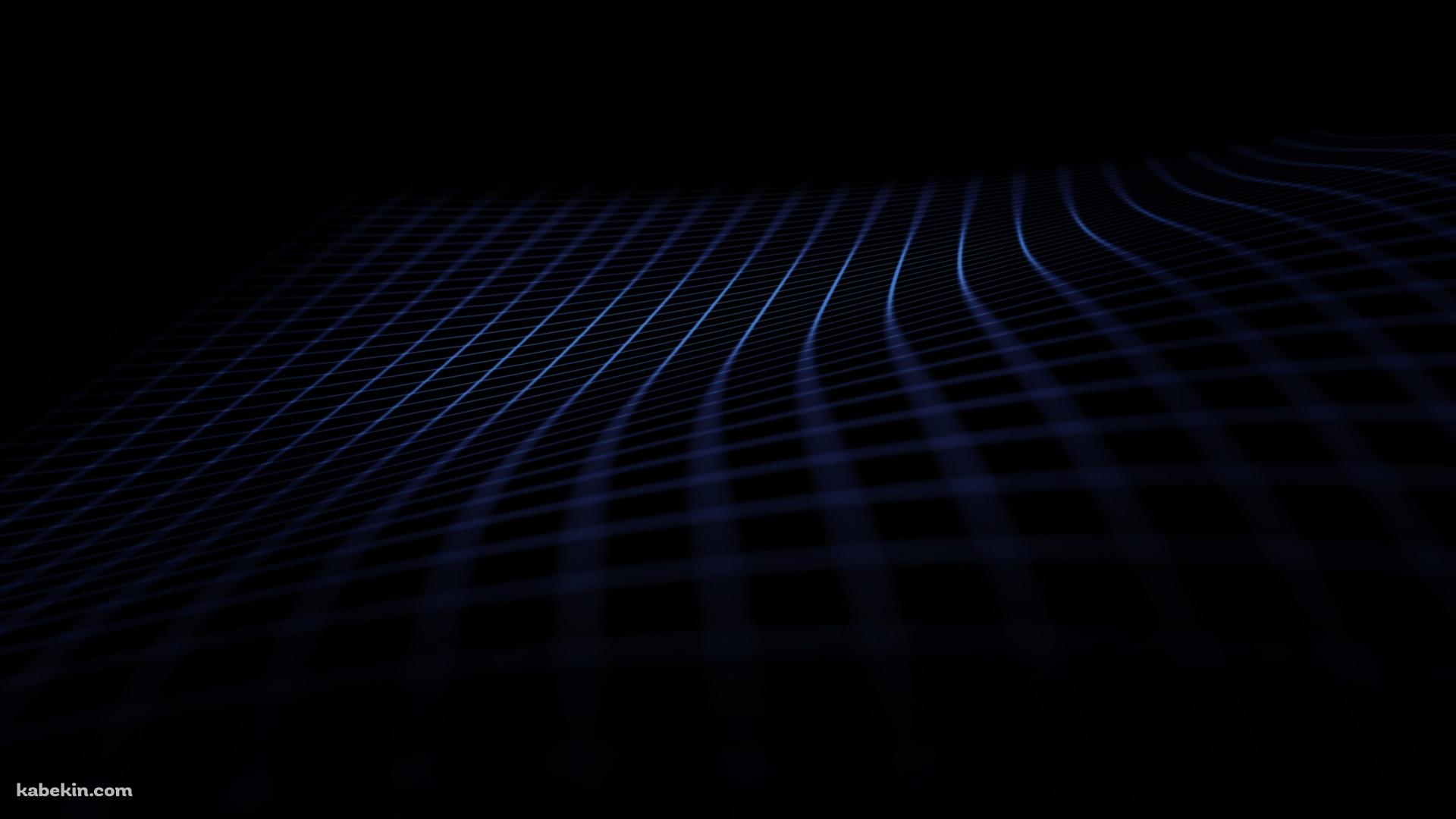 青いグリッド 黒い背景の壁紙(1920px x 1080px) 高画質 PC・デスクトップ用
