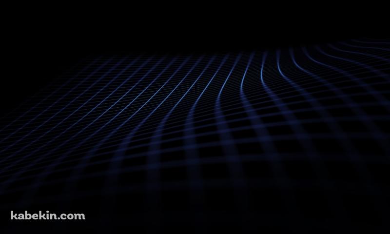 青いグリッド 黒い背景の壁紙(800px x 480px) 高画質 PC・デスクトップ用