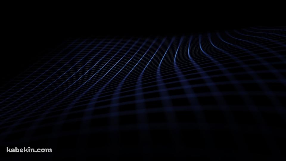 青いグリッド 黒い背景の壁紙(960px x 540px) 高画質 PC・デスクトップ用