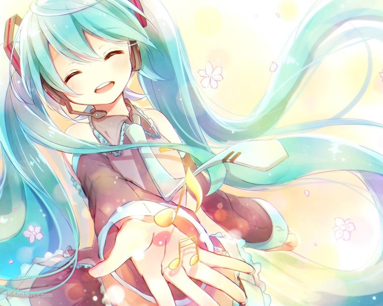 パステル調 ボカロ 初音ミクの壁紙(1280px x 1024px) 高画質 PC・デスクトップ用