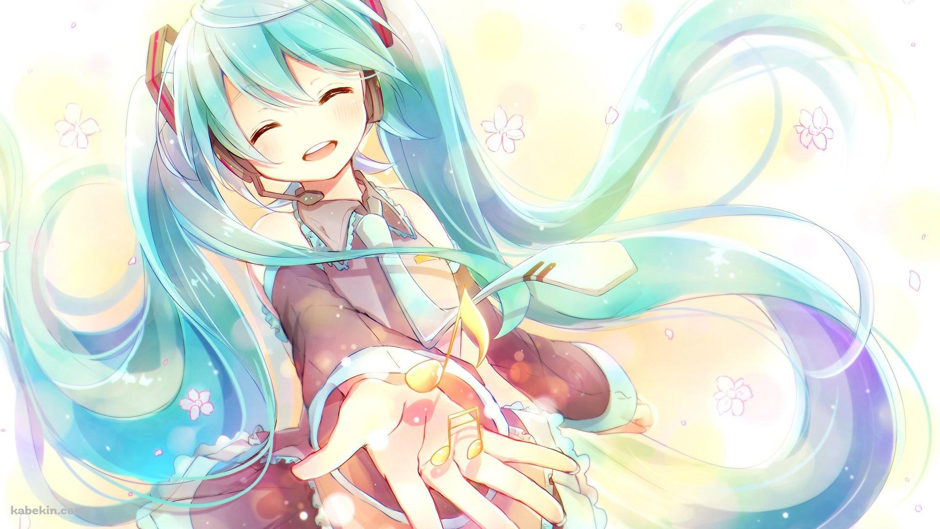 パステル調 ボカロ 初音ミクの壁紙(1920px x 1080px) 高画質 PC・デスクトップ用