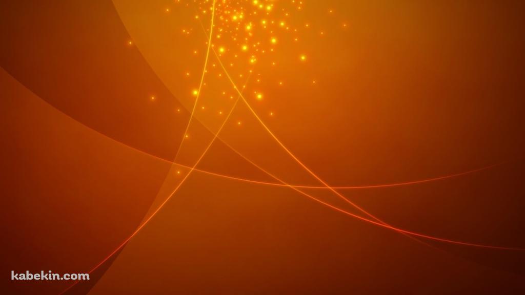 オレンジのパーティクルの壁紙(1024px x 576px) 高画質 PC・デスクトップ用