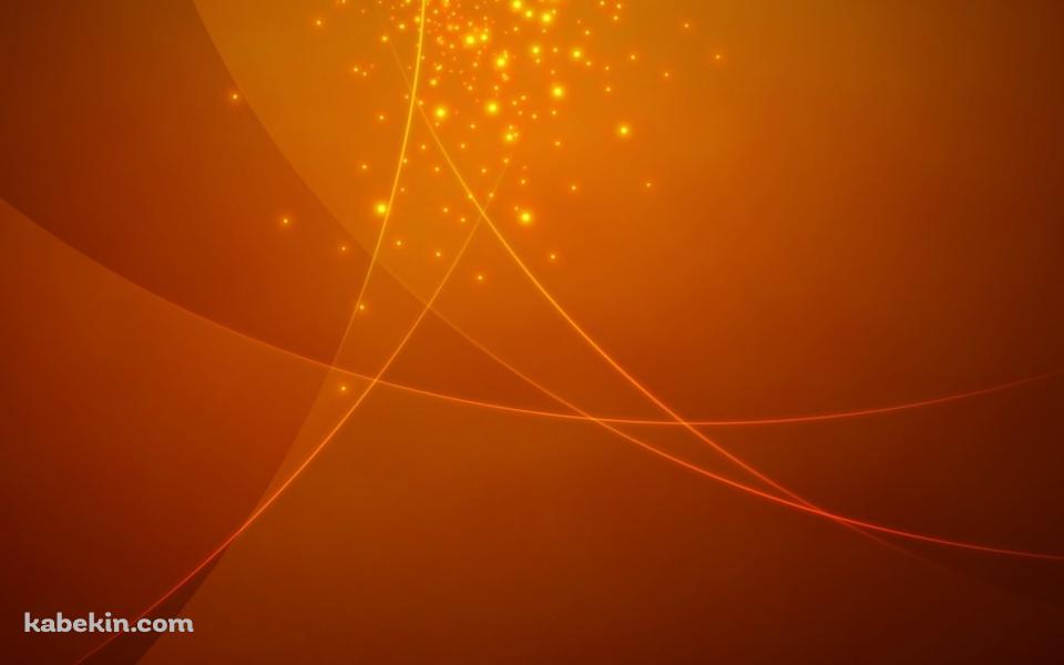 オレンジのパーティクルの壁紙(960px x 600px) 高画質 PC・デスクトップ用