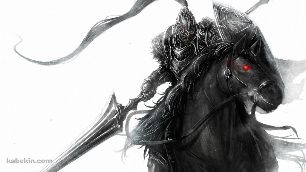 黒騎士 赤い目の馬の壁紙(1024px x 576px) 高画質 PC・デスクトップ用