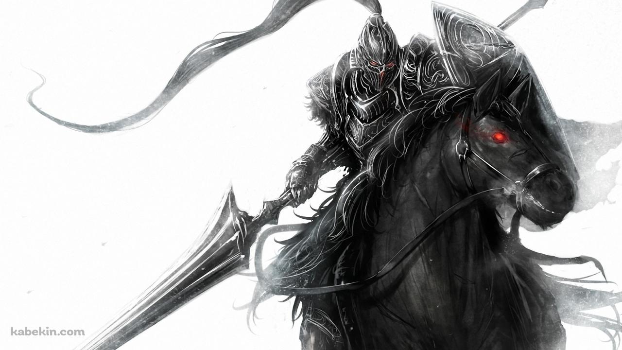 黒騎士 赤い目の馬の壁紙(1280px x 720px) 高画質 PC・デスクトップ用