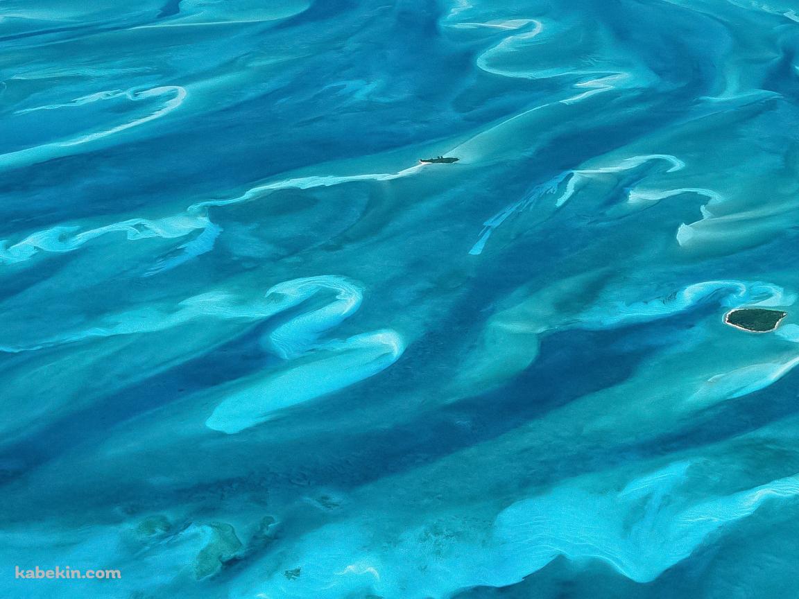 上から見た南国の海の壁紙(1152px x 864px) 高画質 PC・デスクトップ用