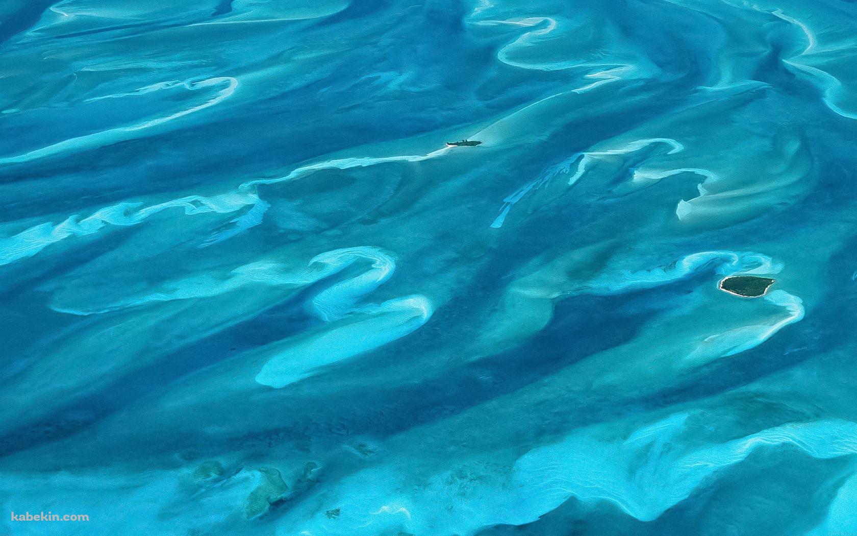 上から見た南国の海の壁紙(1680px x 1050px) 高画質 PC・デスクトップ用