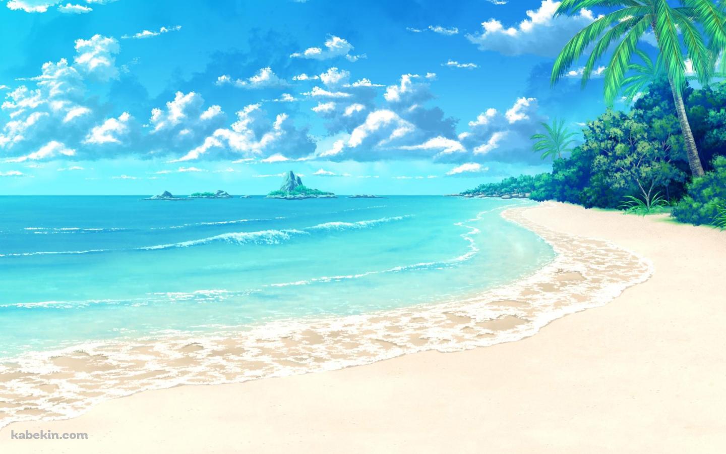 エメラルドのビーチ イラストの壁紙(1440px x 900px) 高画質 PC・デスクトップ用