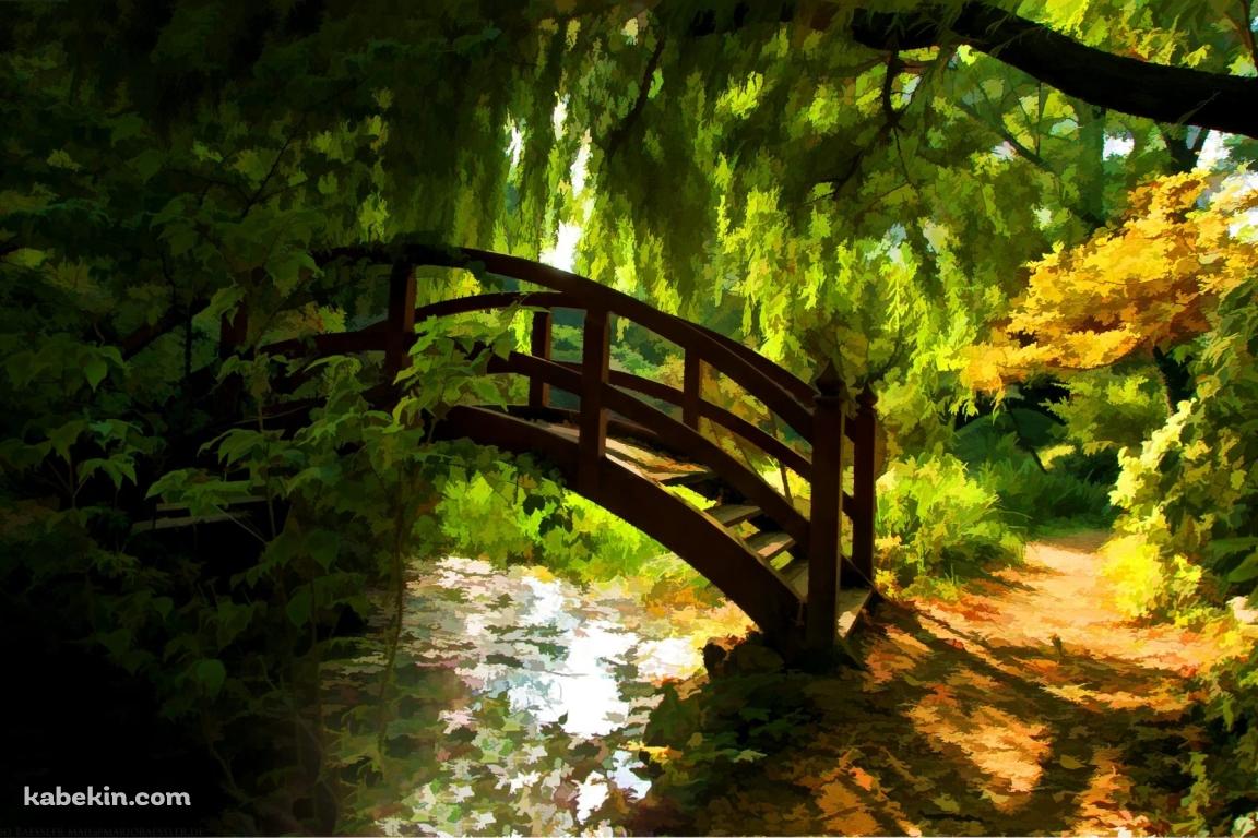 山中の架け橋の壁紙(1152px x 768px) 高画質 PC・デスクトップ用