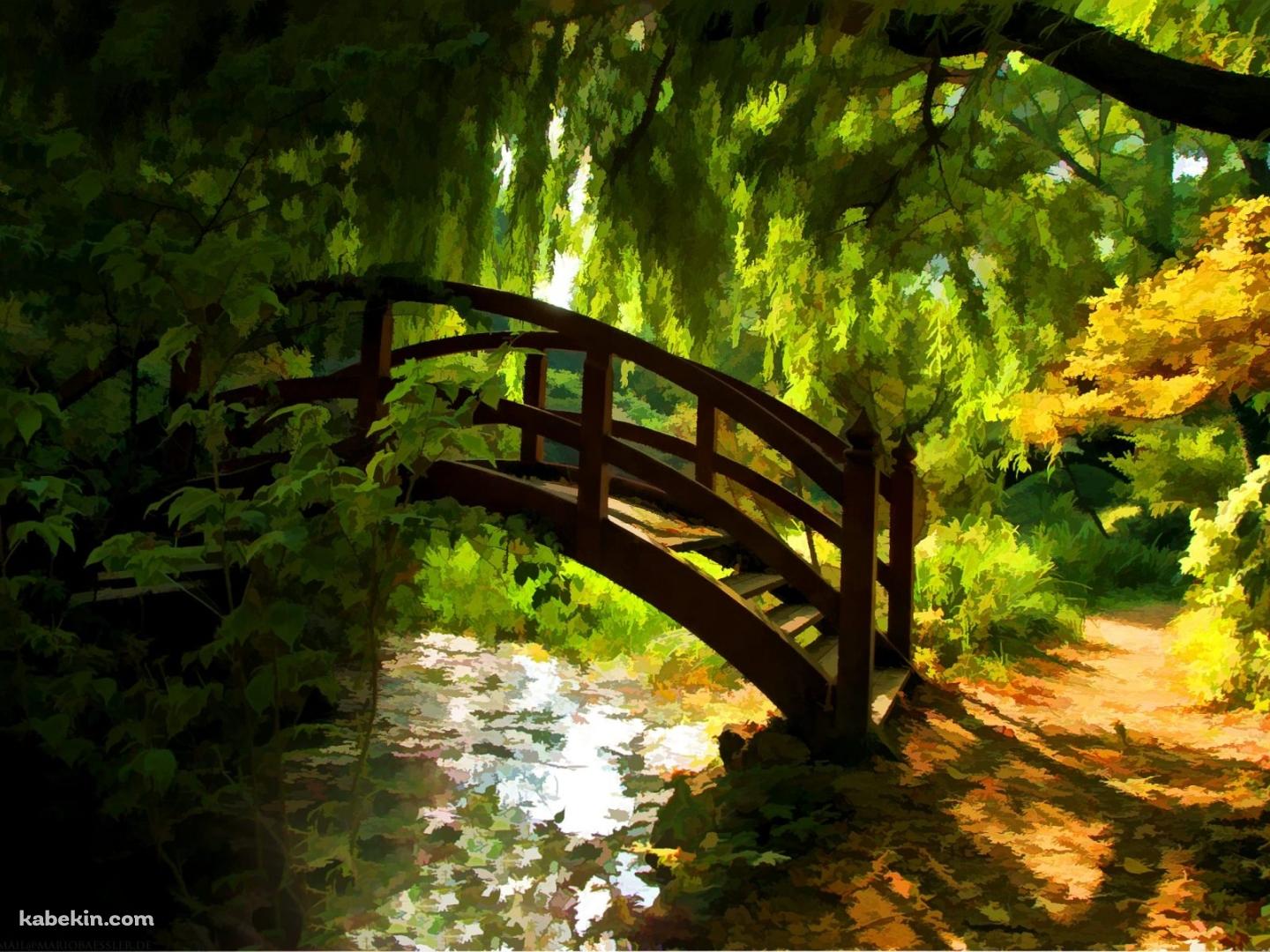 山中の架け橋の壁紙(1440px x 1080px) 高画質 PC・デスクトップ用