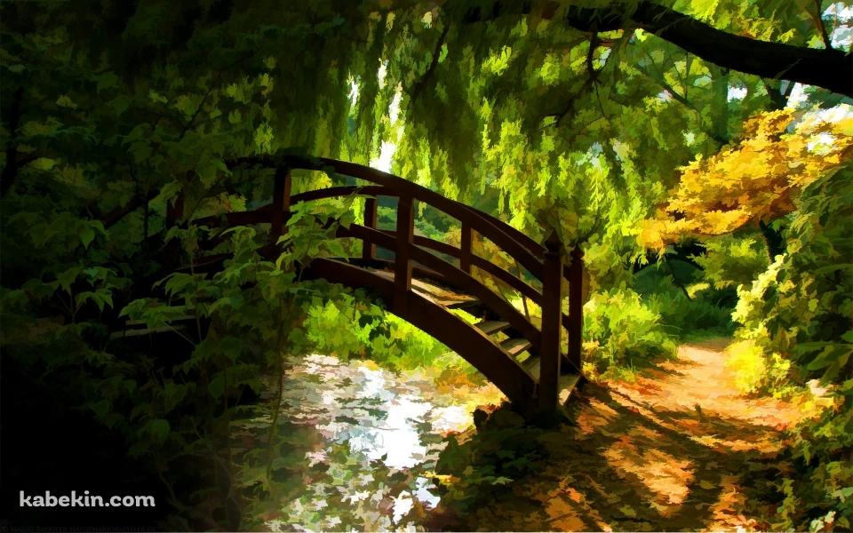 山中の架け橋の壁紙(960px x 600px) 高画質 PC・デスクトップ用