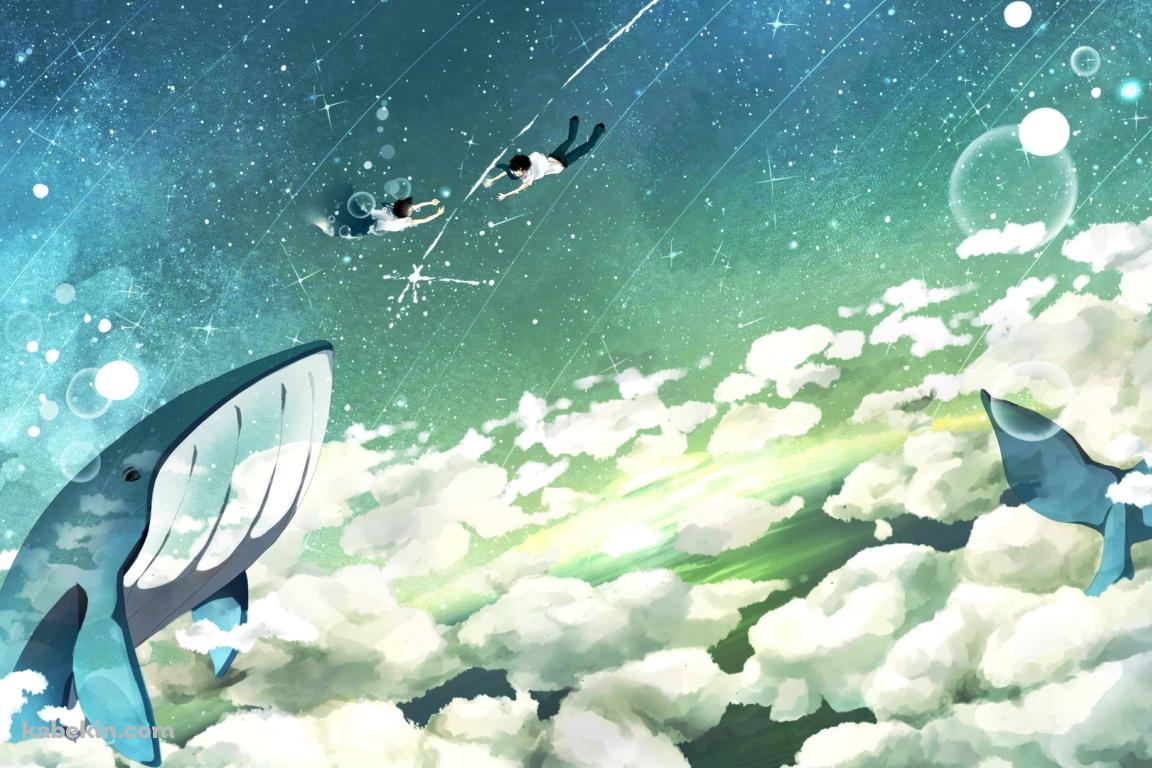 落ちる二人(1152x768px)のデスクトップPC用の壁紙 | 高画質 | 壁紙キングダム