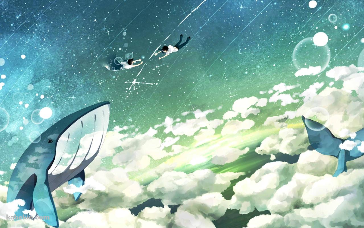 落ちる二人の壁紙(1280px x 800px) 高画質 PC・デスクトップ用