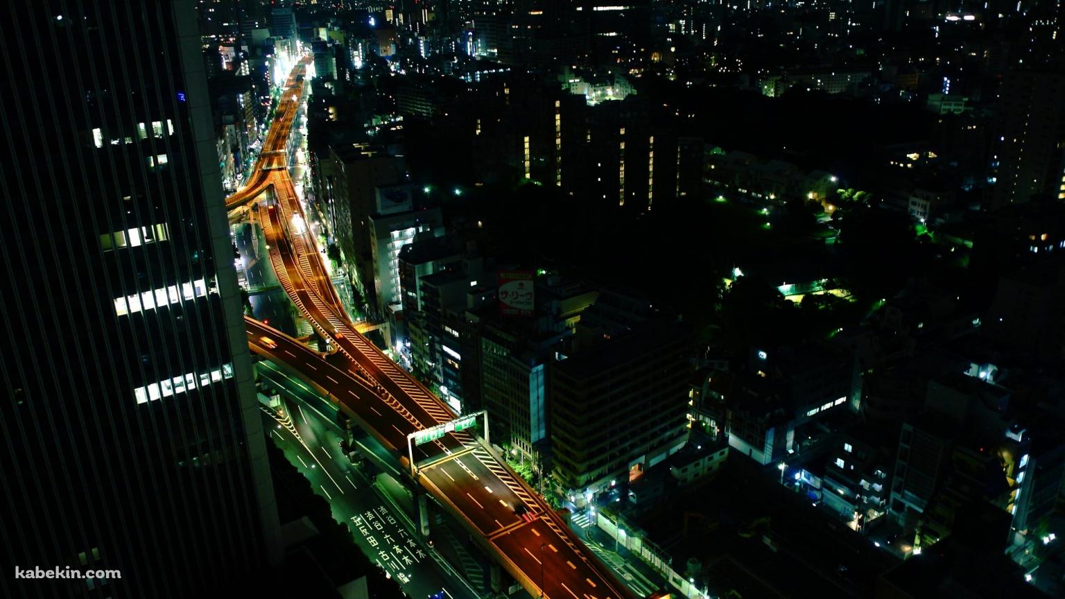 東京の夜の壁紙(1536px x 864px) 高画質 PC・デスクトップ用