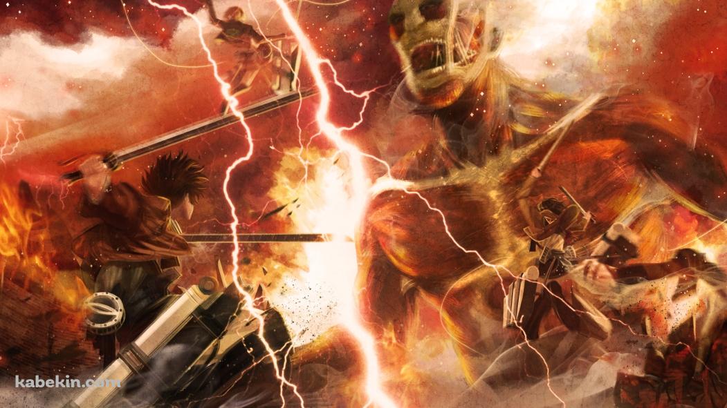 進撃の巨人 戦闘シーンの壁紙(1051px x 591px) 高画質 PC・デスクトップ用