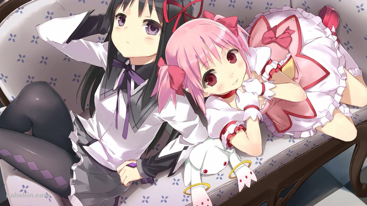まどマギ まどか ほむら キュゥべぇの壁紙(1280px x 720px) 高画質 PC・デスクトップ用