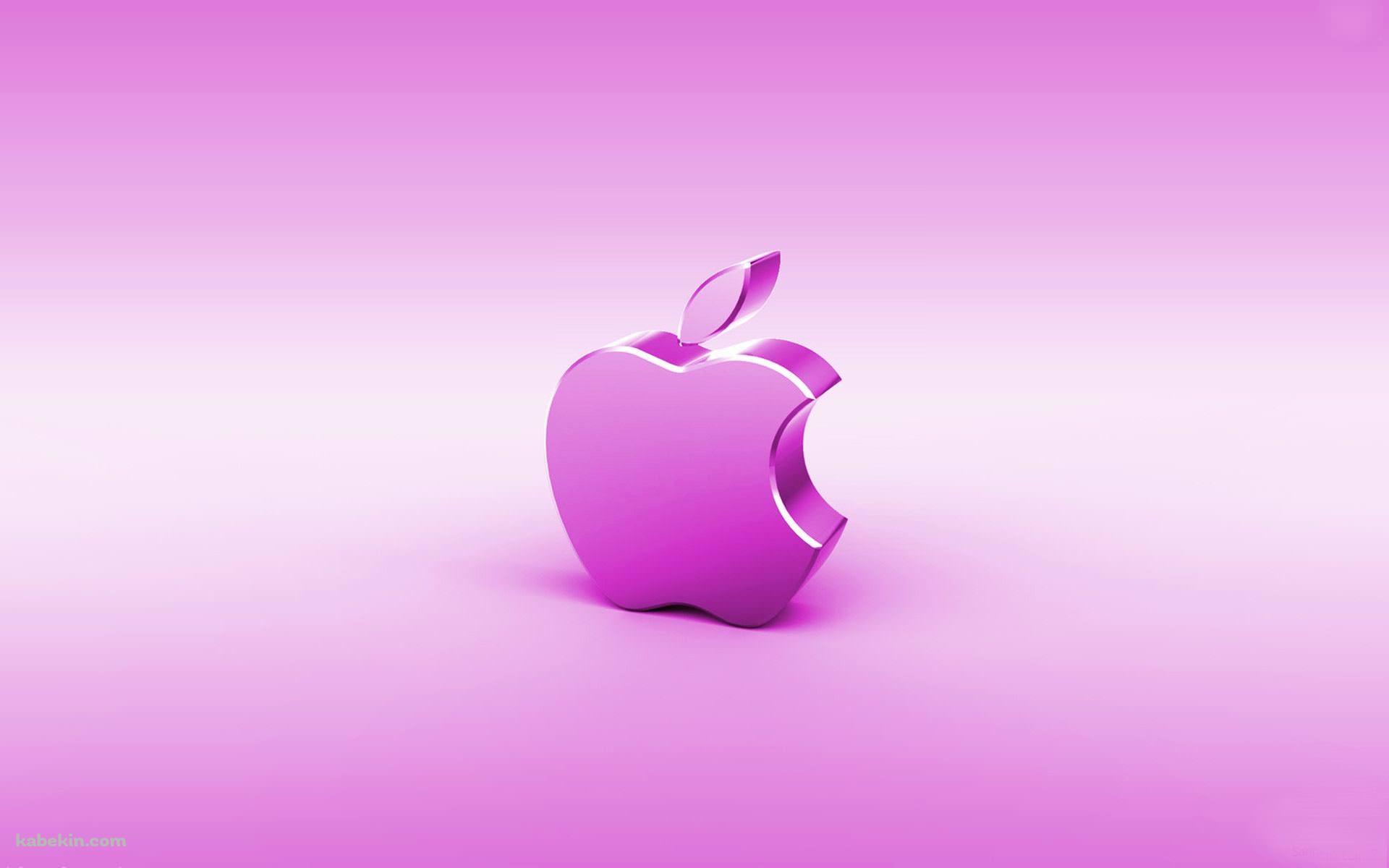 ピンクのアップルロゴの壁紙(1920px x 1200px) 高画質 PC・デスクトップ用