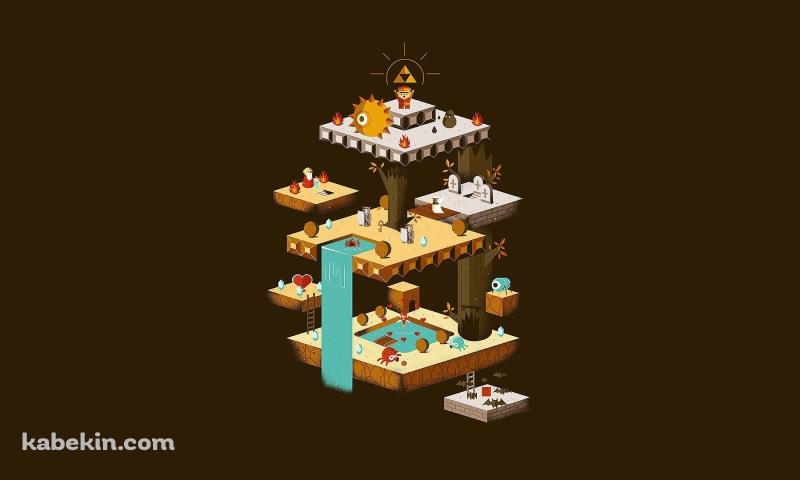 3Dダンジョンの壁紙(800px x 480px) 高画質 PC・デスクトップ用
