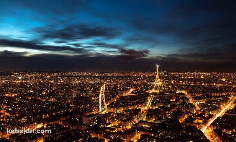 パリの夜景の壁紙(800px x 480px) 高画質 PC・デスクトップ用