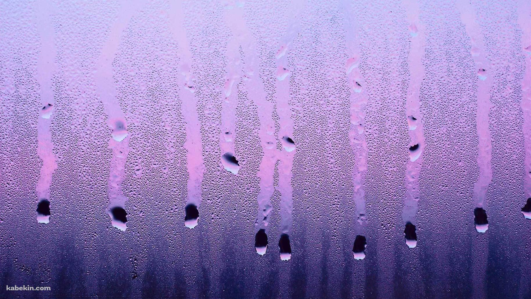 水滴のついた紫のガラスの壁紙(1829px x 1029px) 高画質 PC・デスクトップ用