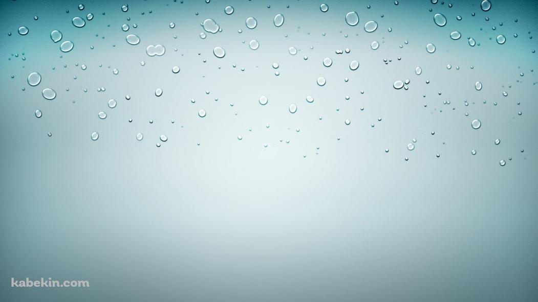 水滴のついた水色のガラスの壁紙(1051px x 591px) 高画質 PC・デスクトップ用