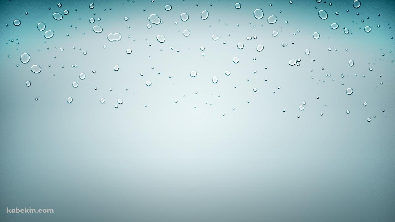 水滴のついた水色のガラスの壁紙(1280px x 720px) 高画質 PC・デスクトップ用