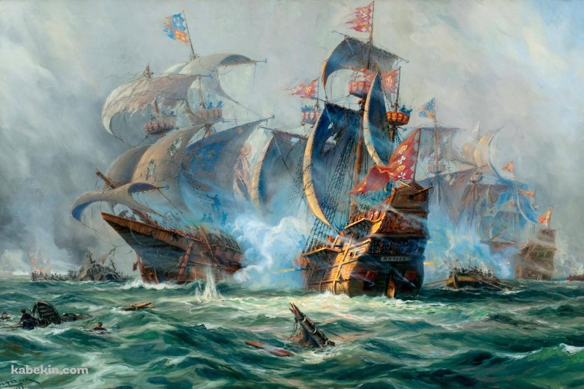 海上戦の壁紙(1152px x 768px) 高画質 PC・デスクトップ用