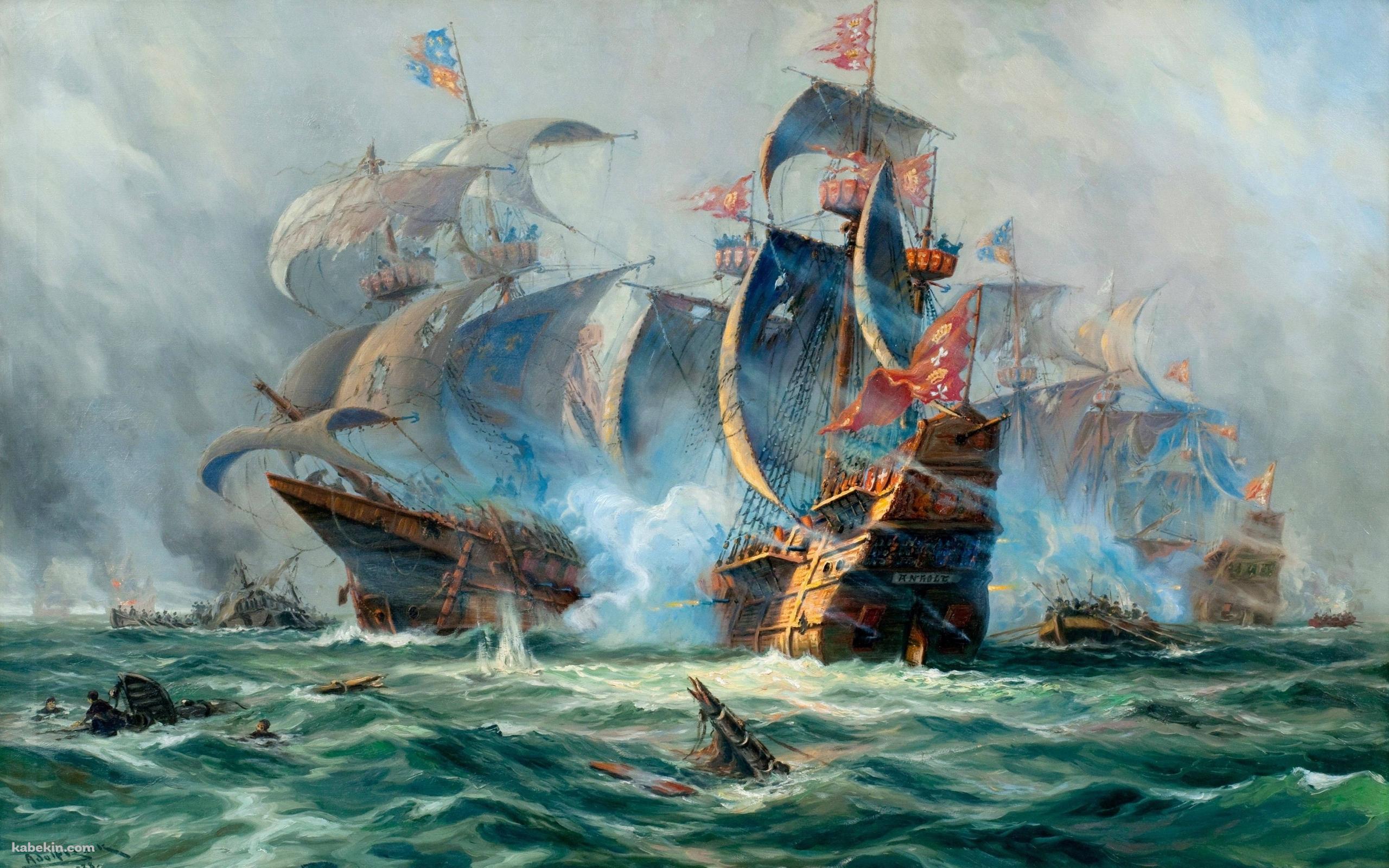海上戦の壁紙(2560px x 1600px) 高画質 PC・デスクトップ用