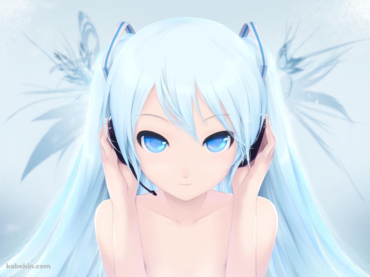 ボカロ 白い初音ミクの壁紙(1280px x 960px) 高画質 PC・デスクトップ用