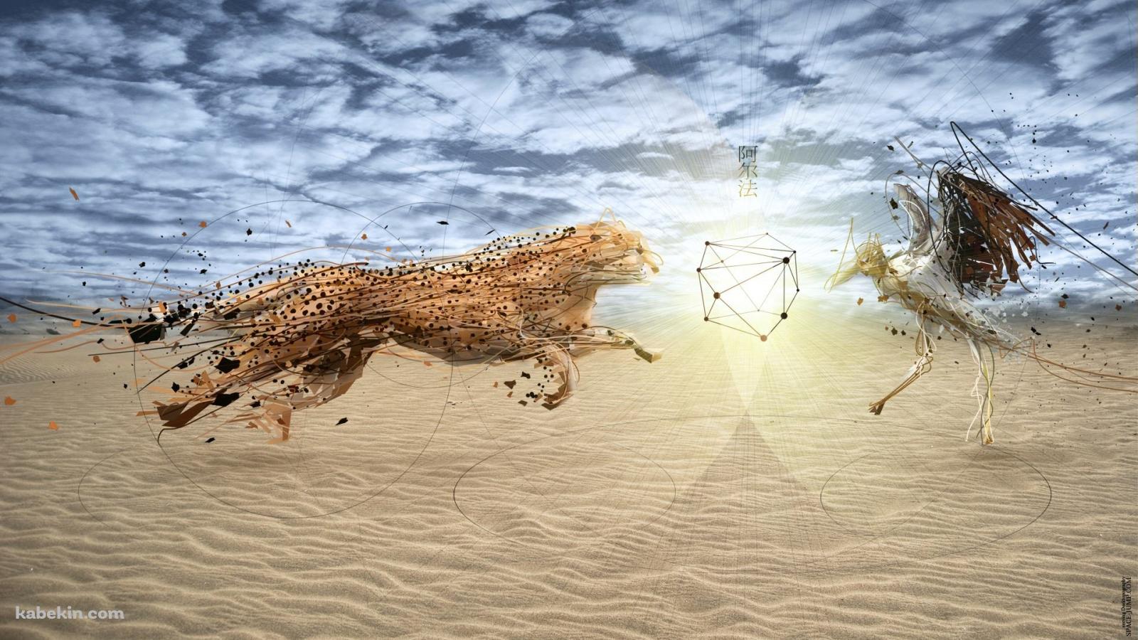 チーターと鳥の壁紙(1600px x 900px) 高画質 PC・デスクトップ用