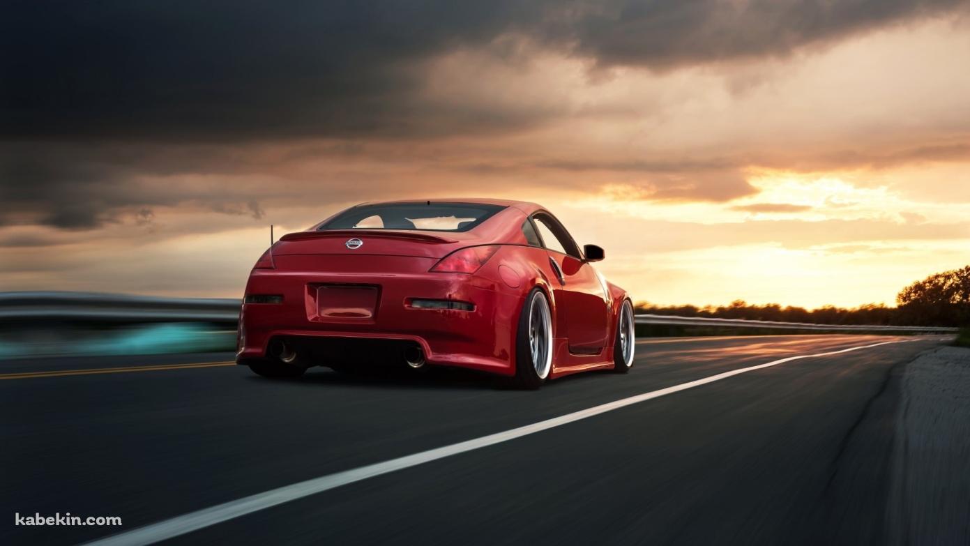 赤のニッサン車の壁紙(1391px x 783px) 高画質 PC・デスクトップ用