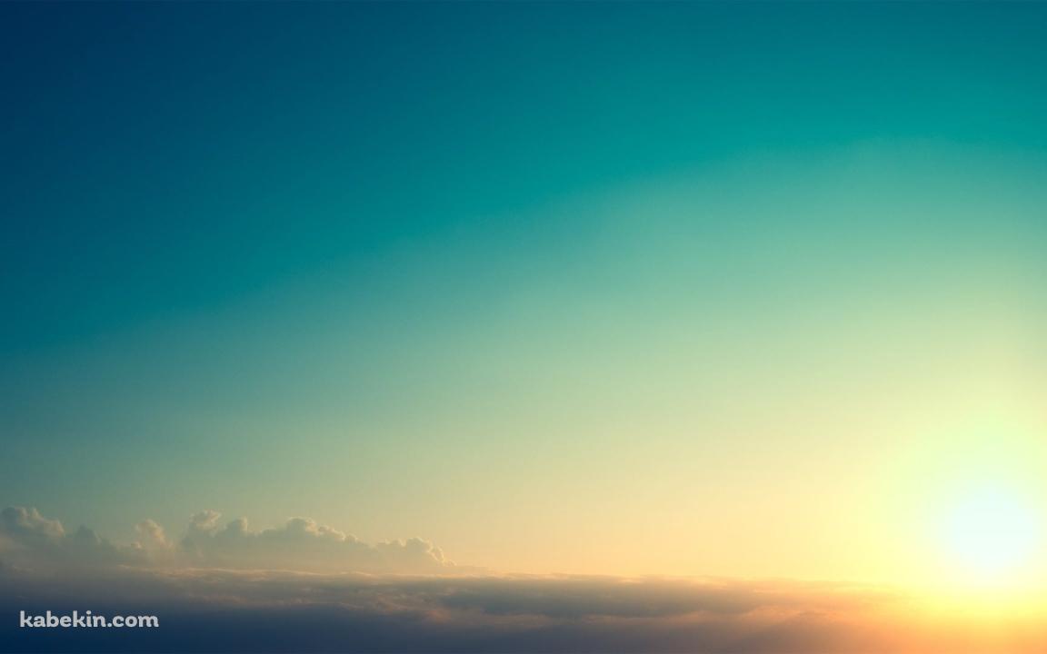 エメラルドグリーンの空の壁紙(1152px x 720px) 高画質 PC・デスクトップ用