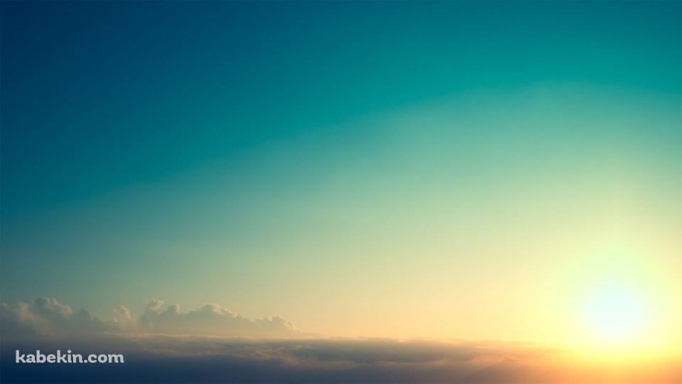 エメラルドグリーンの空の壁紙(960px x 540px) 高画質 PC・デスクトップ用