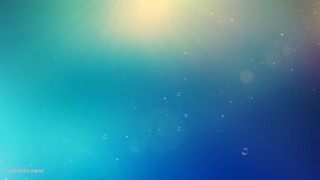 青と水泡の壁紙(1280px x 720px) 高画質 PC・デスクトップ用