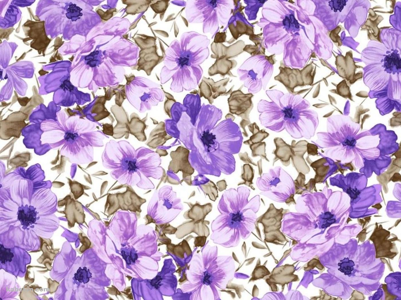 紫の花のイラストの壁紙(1400px x 1050px) 高画質 PC・デスクトップ用