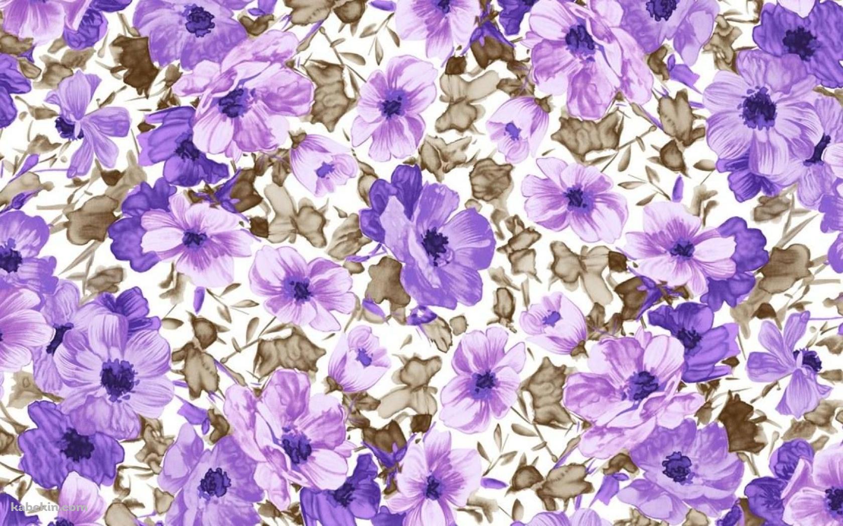 紫の花のイラストの壁紙(1680px x 1050px) 高画質 PC・デスクトップ用