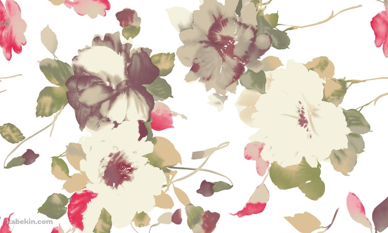 花 フローラル イラストの壁紙(1280px x 768px) 高画質 PC・デスクトップ用