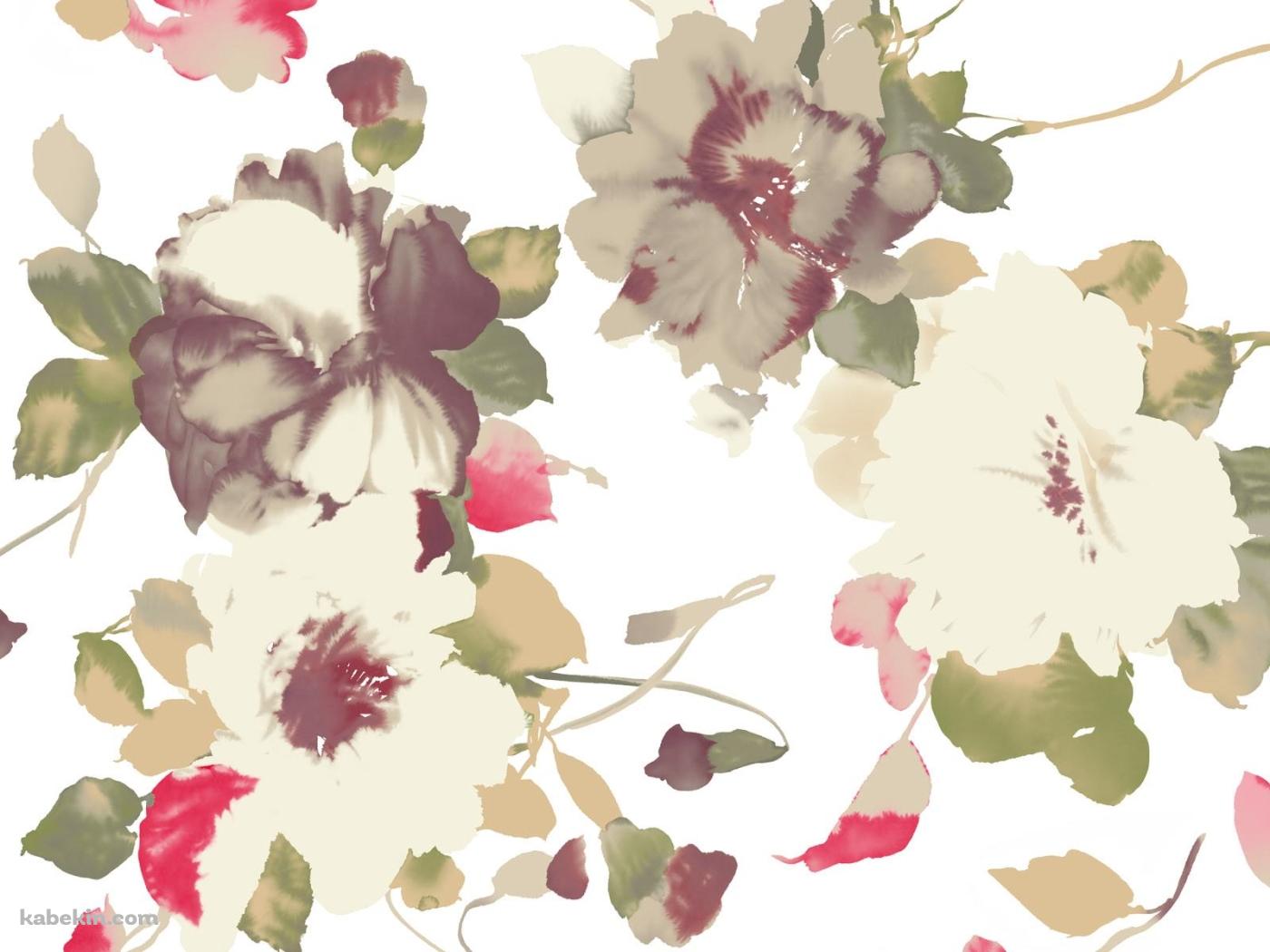 花 フローラル イラストの壁紙(1400px x 1050px) 高画質 PC・デスクトップ用