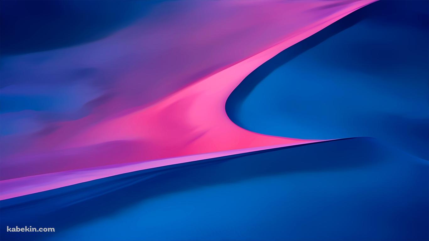 ピンクと青の交わりの壁紙(1366px x 768px) 高画質 PC・デスクトップ用