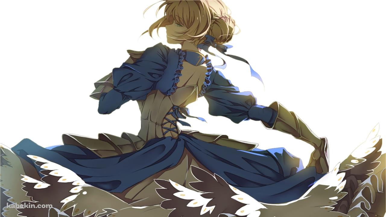 Fate セイバー 後ろ姿の壁紙(1280px x 720px) 高画質 PC・デスクトップ用