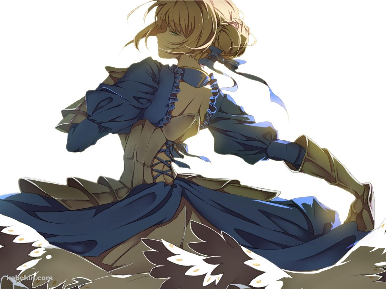 Fate セイバー 後ろ姿の壁紙(1280px x 960px) 高画質 PC・デスクトップ用