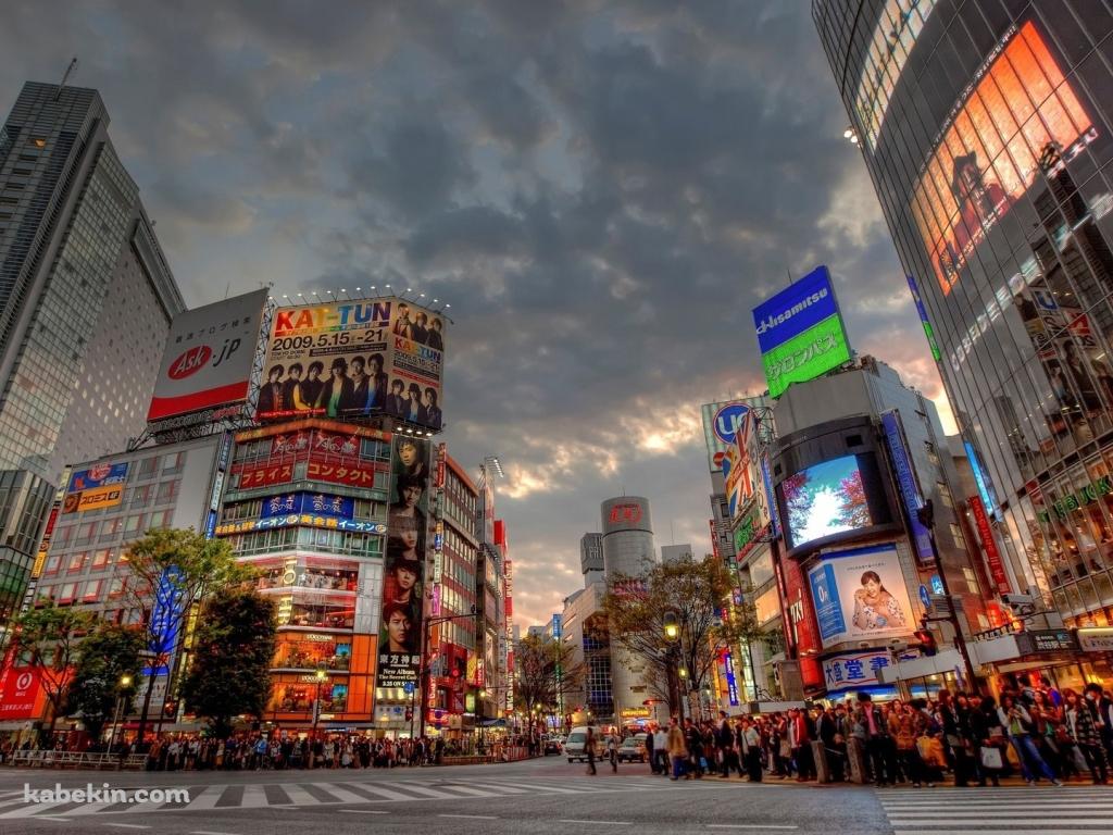 渋谷 スクランブル交差点の壁紙(1024px x 768px) 高画質 PC・デスクトップ用