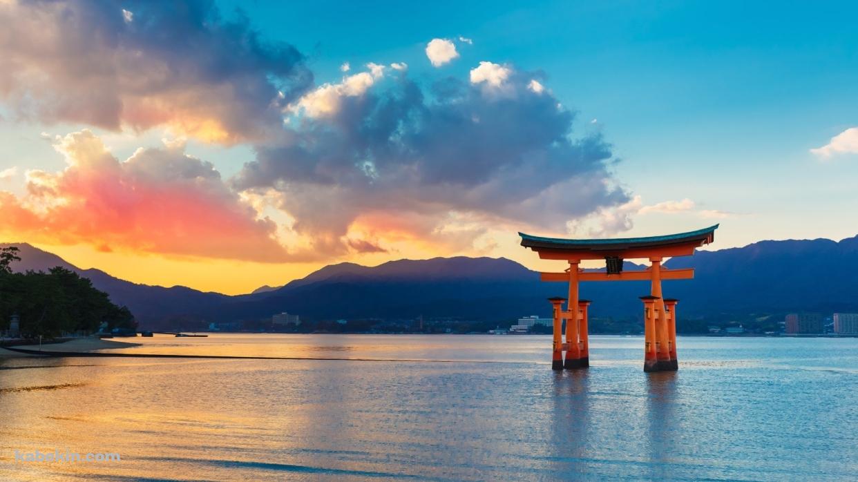 厳島神社 絶景の壁紙(1242px x 698px) 高画質 PC・デスクトップ用