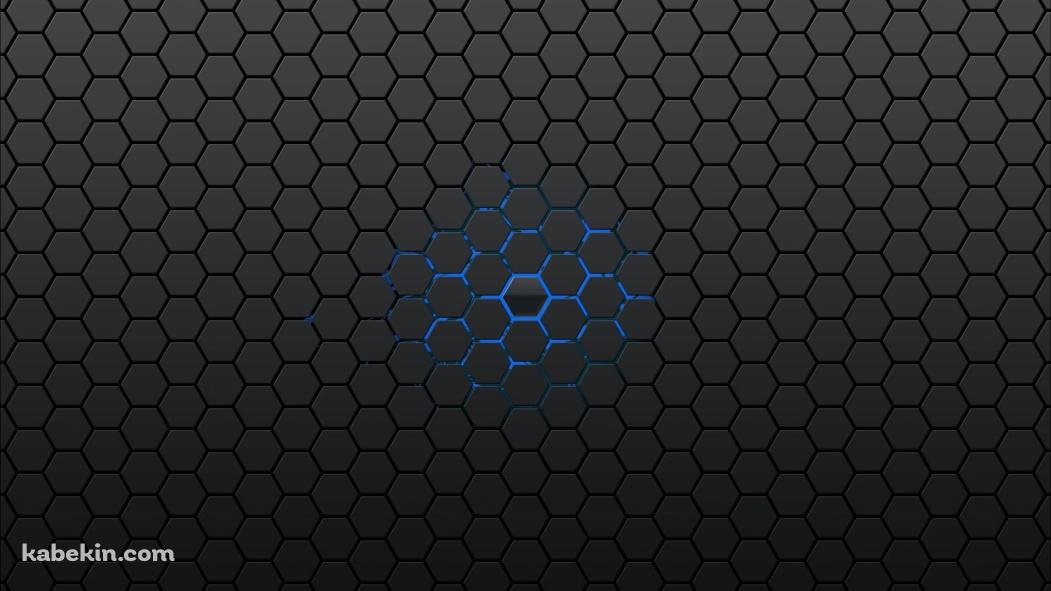 黒の六角形の壁紙(1051px x 591px) 高画質 PC・デスクトップ用