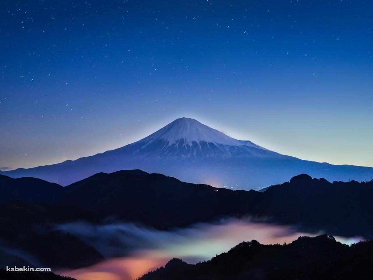 富士山 天の川 絶景の壁紙(1280px x 960px) 高画質 PC・デスクトップ用