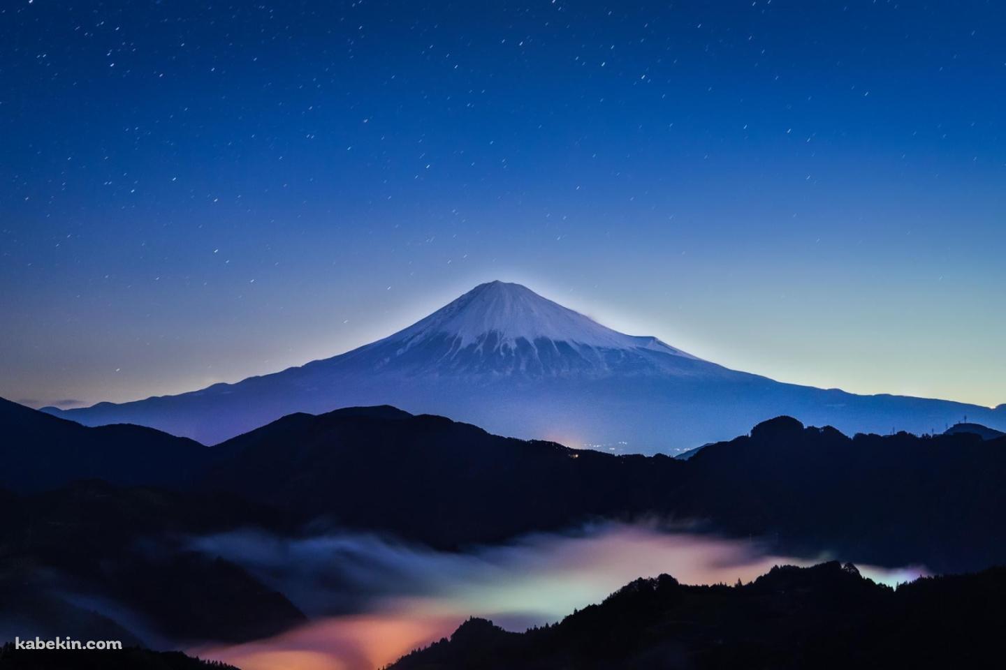 富士山 天の川 絶景の壁紙(1440px x 960px) 高画質 PC・デスクトップ用