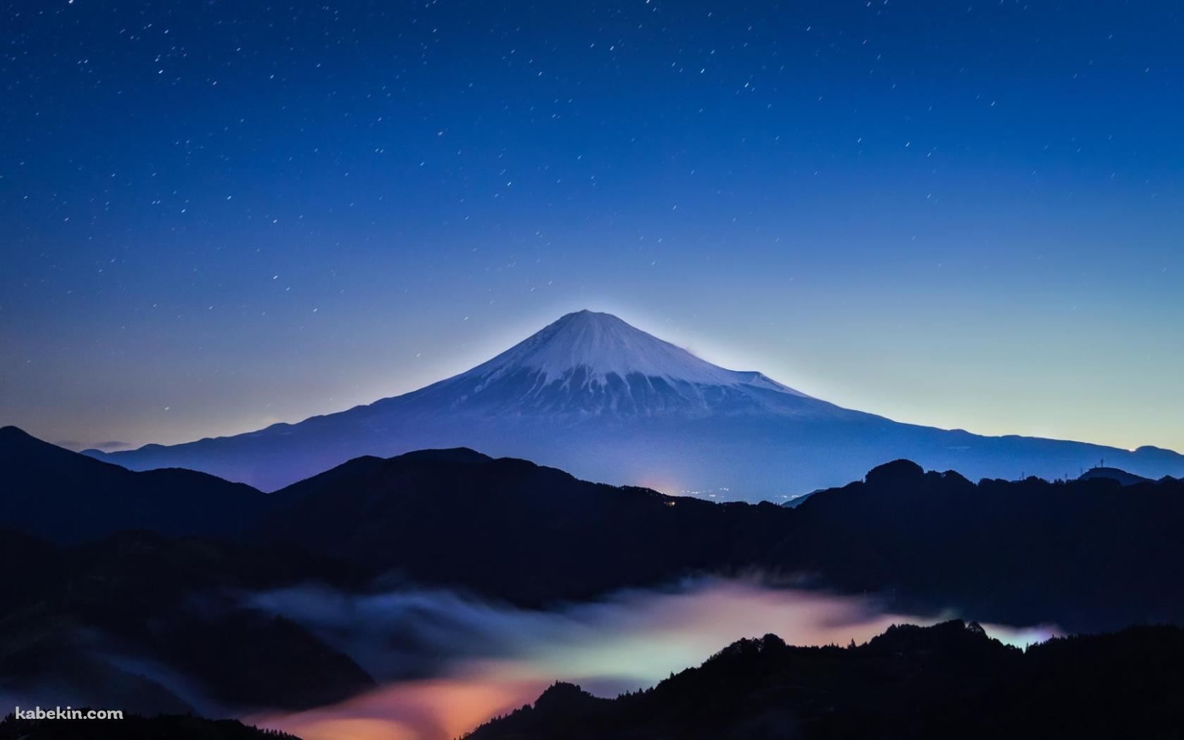 富士山 天の川 絶景の壁紙(1680px x 1050px) 高画質 PC・デスクトップ用