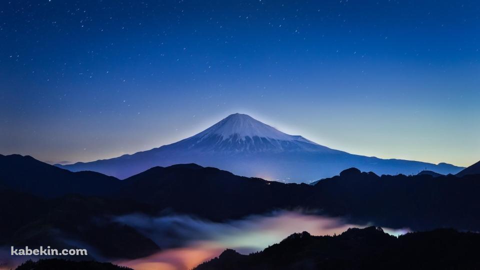 富士山 天の川 絶景の壁紙(960px x 540px) 高画質 PC・デスクトップ用