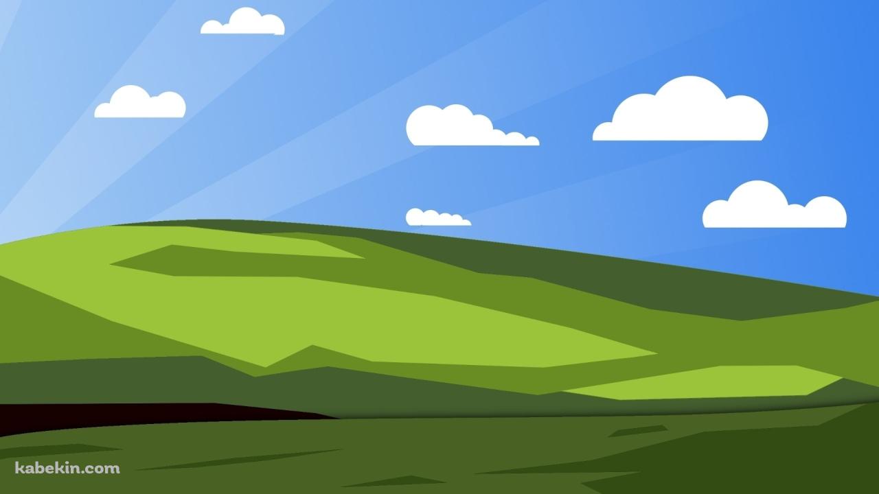 Windows 丘 イラストの壁紙(1280px x 720px) 高画質 PC・デスクトップ用